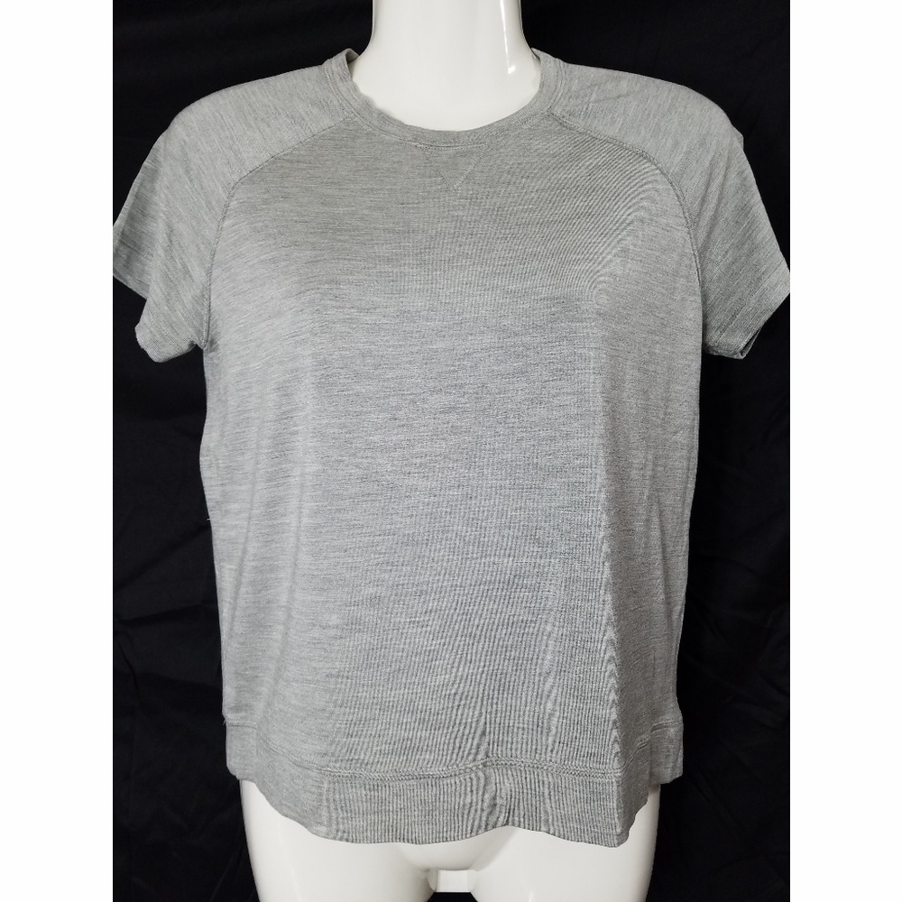 Brunello Cucinelli Light Gray Short Sleeve Knit Tee